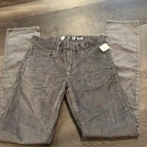 NWT Gap boys slim 16 indigo corduroy 5 pocket jeans!